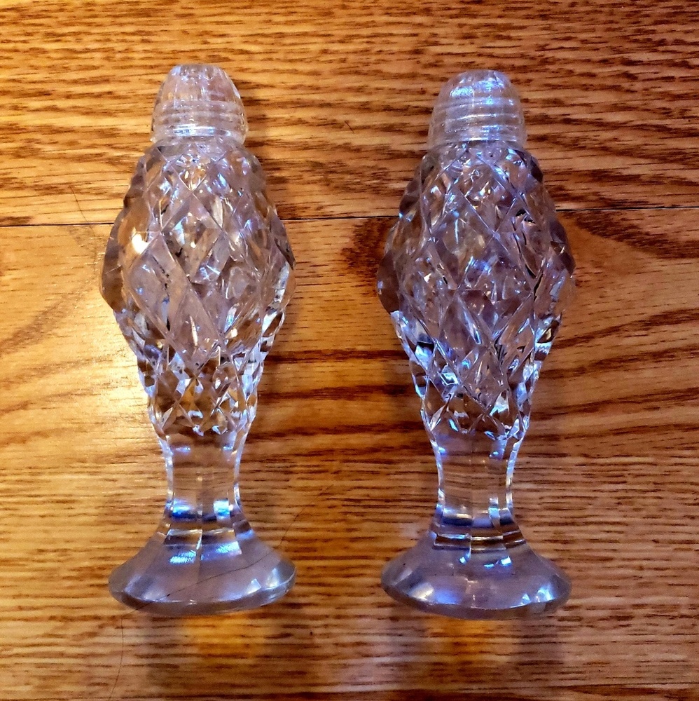Set of Crystal Salt and Pepper Shakers